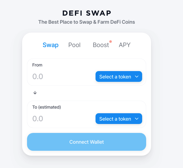 Crypto.com Defi Swap Dapp
